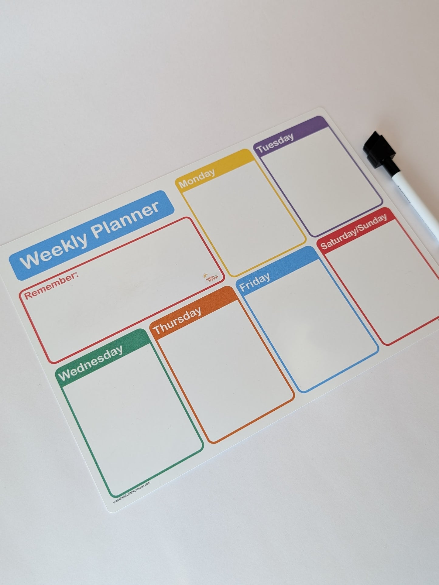A4 Whiteboard Weekly Planner
