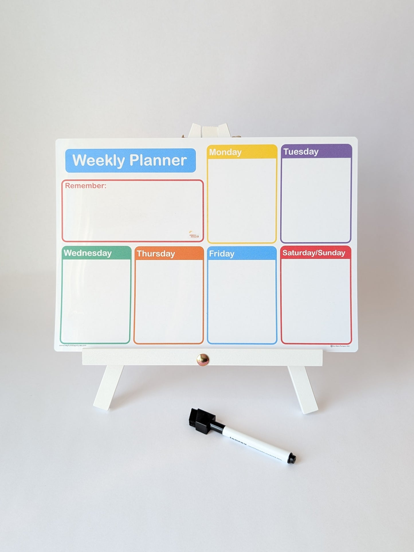 A4 Whiteboard Weekly Planner