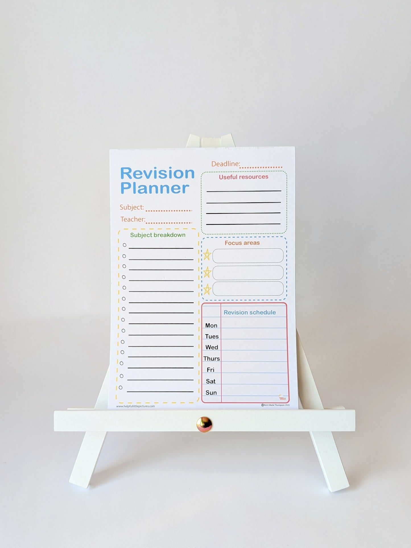 A5 Revision Planner Pad