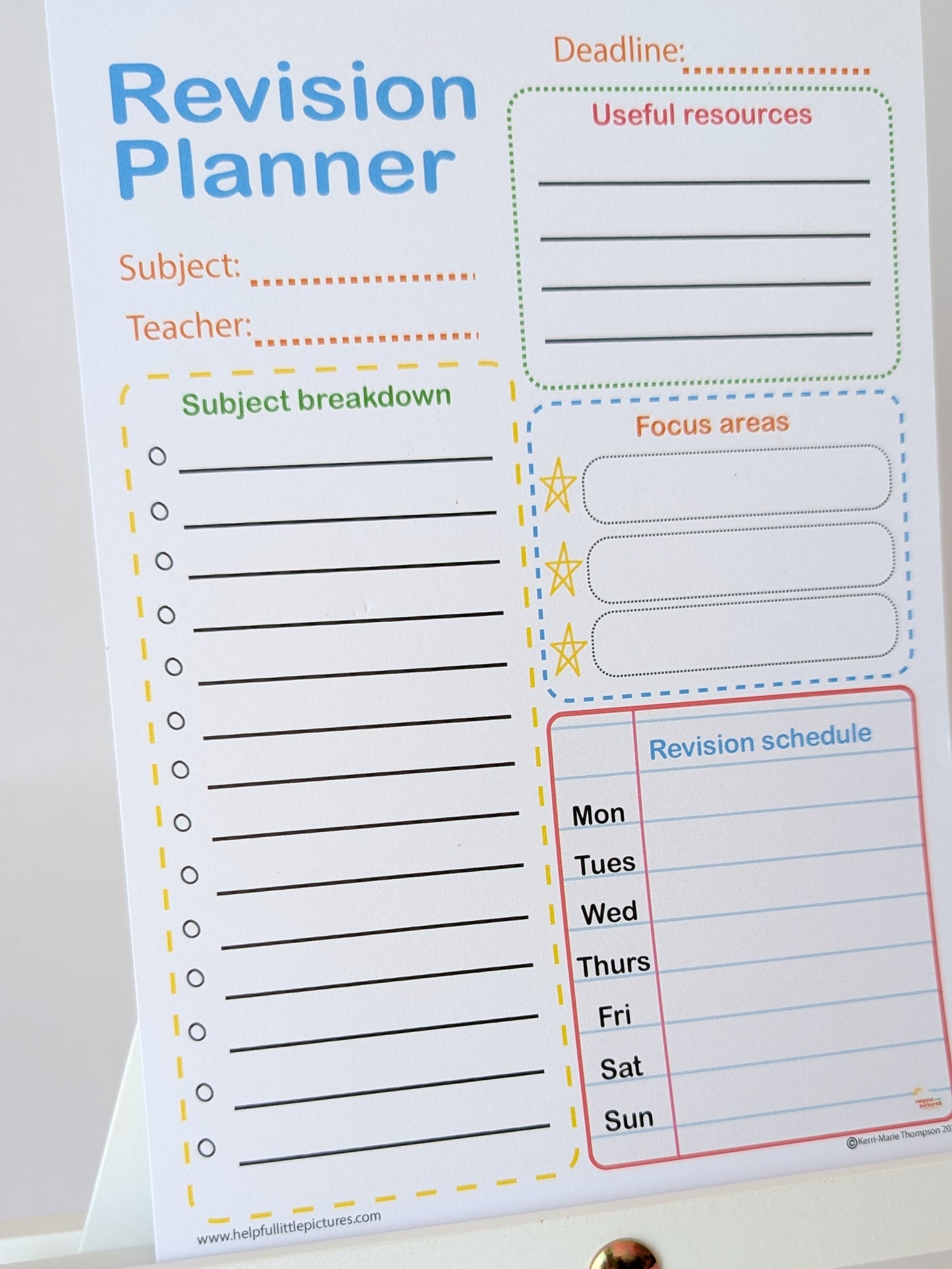 A5 Revision Planner Pad