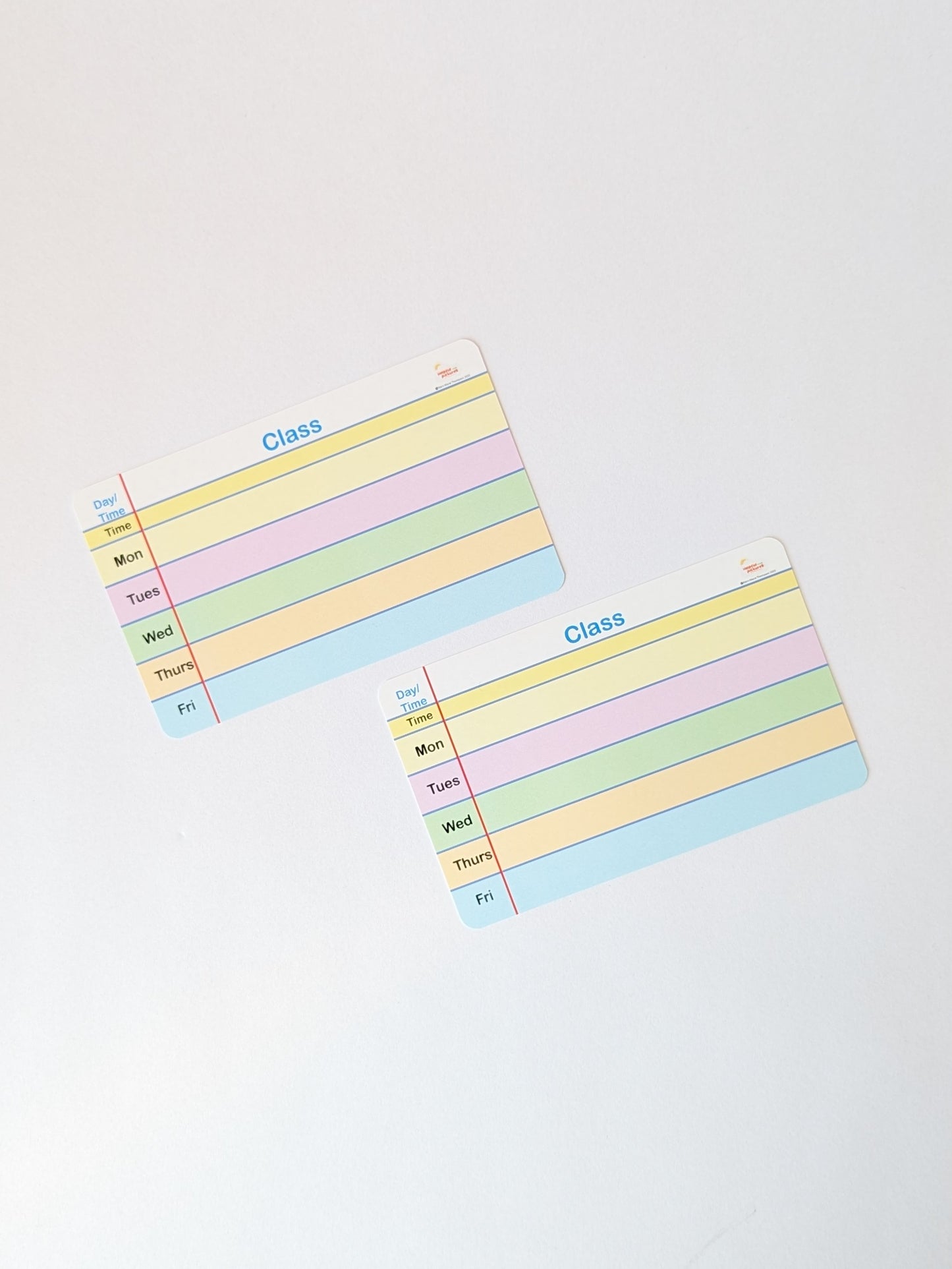 Class Schedule Card